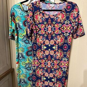 LULAROE Julia dresses size large